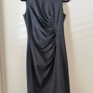 Calvin Klein Gray Ruched Halter Sheath Dress